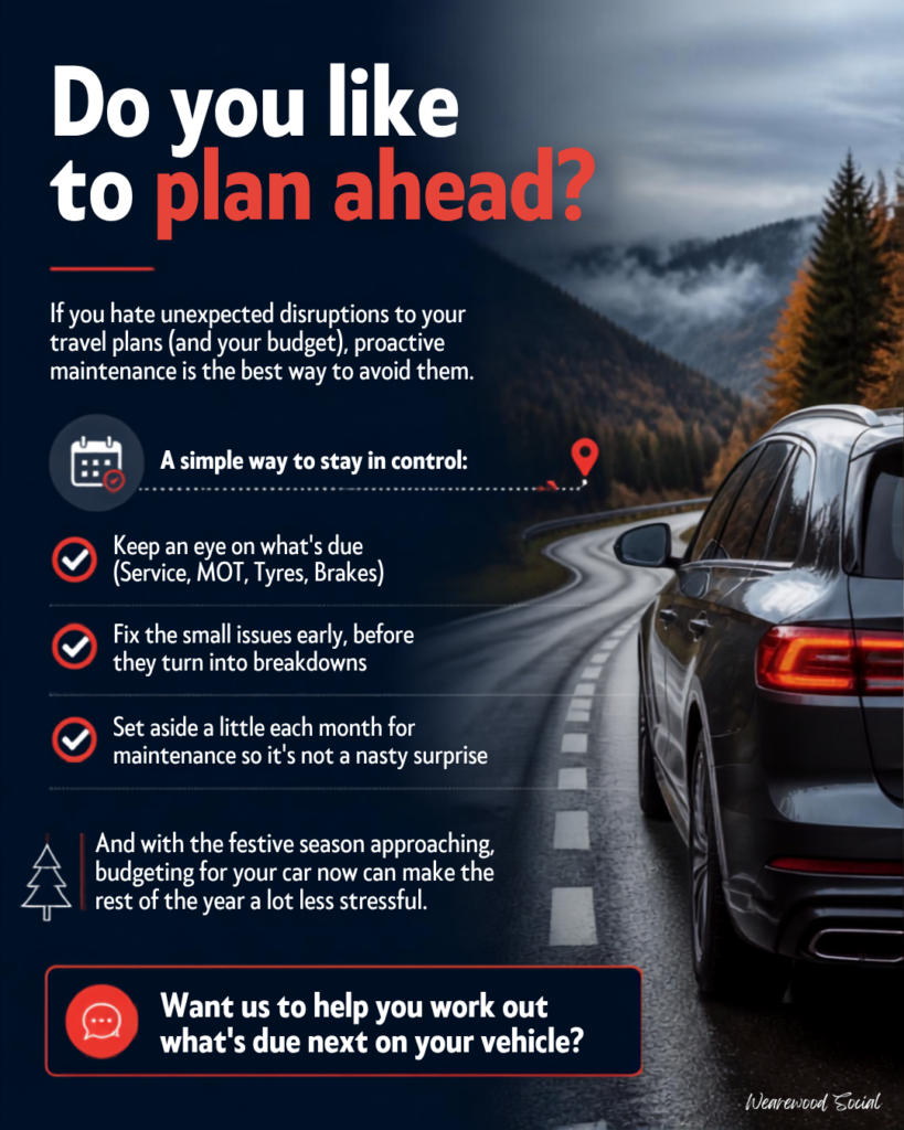 Do You Like To Plan Ahead? 4 Car Maintenance Instagram Post